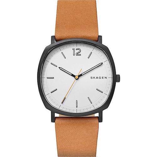 Image of Rungsted IP sort stål quartz med tre visere herre ur fra Skagen, SKW6379